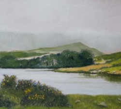 Lake View : An original pastel by landscape artist Sue Thomas