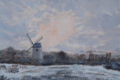 Silent Night at the Mill : An acrylic painting by Sue Thomas